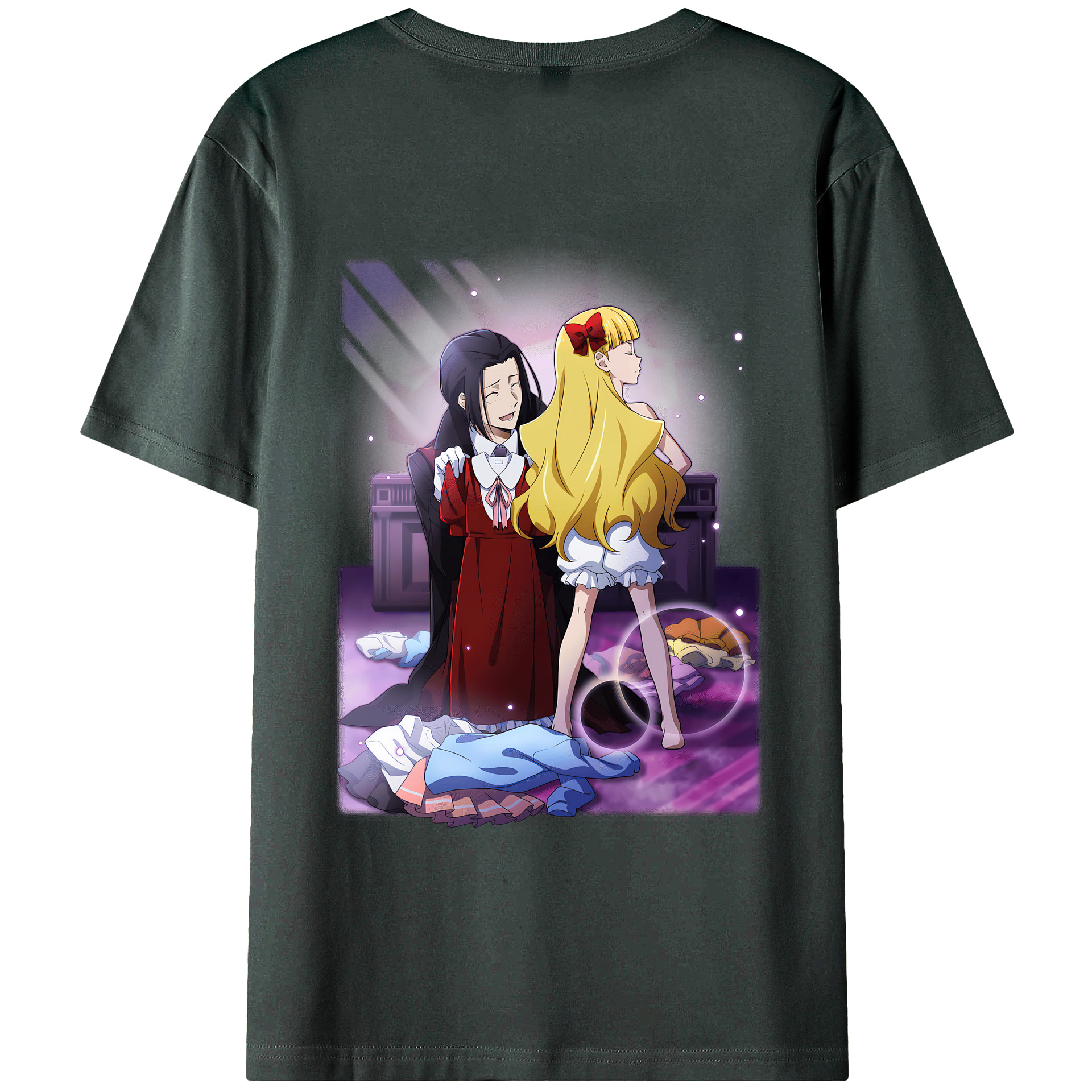 （画像用） 文豪ストレイドッグス Bungo Stray Dogs 綿100％ メンズ半袖Tシャツ（バックプリント） 通気性